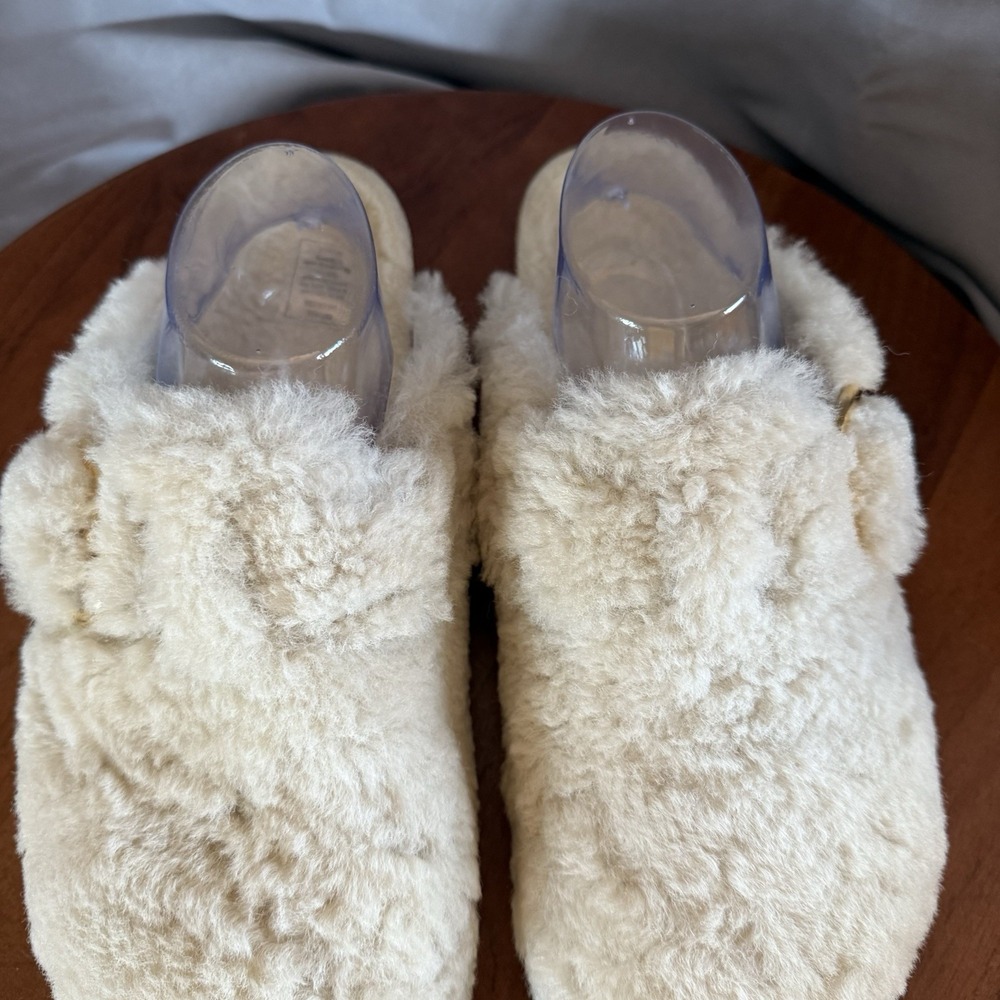 Birkenstock BOSTON BIG BUCKLE TEDDY Rivet Logo OS Eggshell EU41/M9/W11 Narrow - Picture 4 of 15